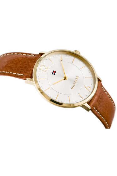 Buy Tommy Hilfiger Ultra Slim Silver Dial Brown Leather Strap Watch for Men - 1710353 in Pakistan