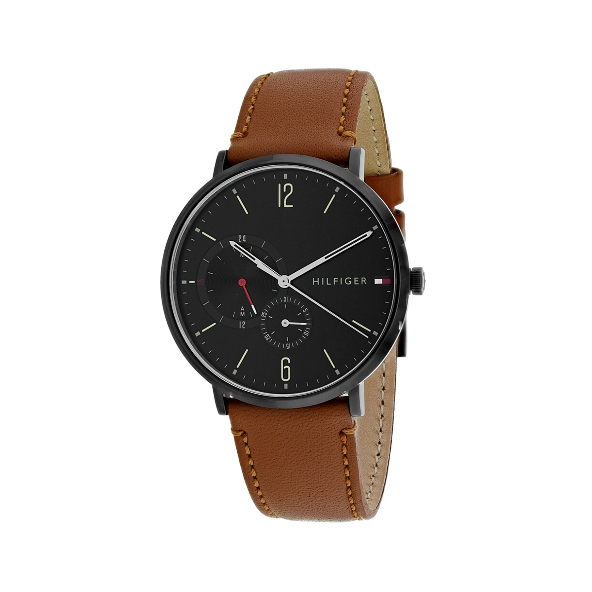 Buy Tommy Hilfiger Men's Quartz Leather Strap Black Dial 40mm Watch - 1791510 in Pakistan