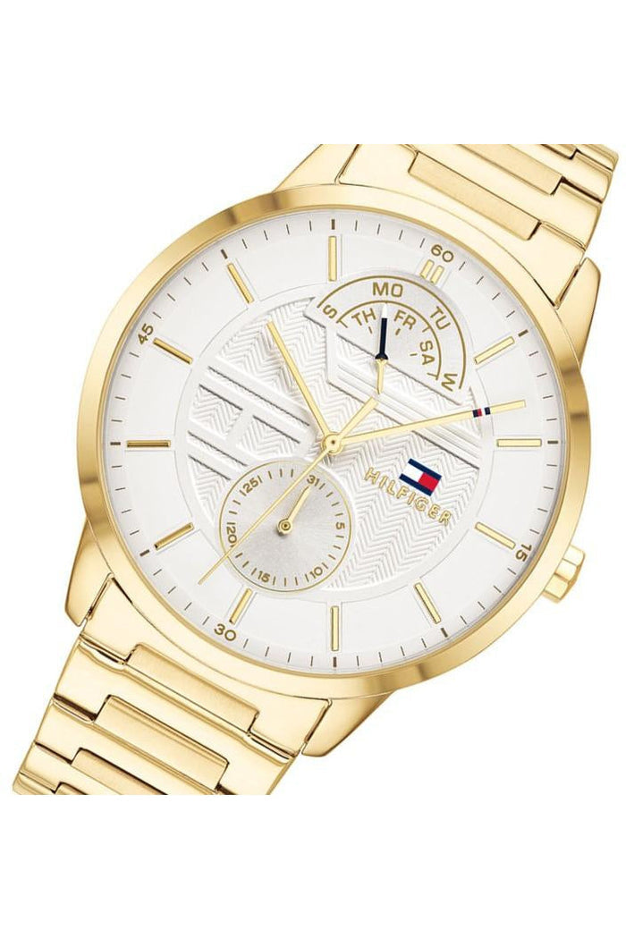 Buy Tommy Hilfiger Mens Quartz Stainless Steel White Dial 44mm Watch - 1791609 in Pakistan
