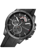 Buy Tommy Hilfiger Mens Quartz Black Silicone Strap Black Dial 46mm Watch - 1791352 in Pakistan