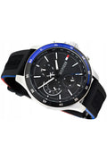 Buy Tommy Hilfiger Mens Quartz Silicone Strap Black Dial 46mm Watch - 1791724 in Pakistan