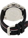 Buy Tommy Hilfiger Mens Quartz Silicone Strap Black Dial 46mm Watch - 1791473 in Pakistan