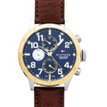 Buy Tommy Hilfiger Mens Quartz Brown Leather Strap Blue Dial 46mm Watch - 1791137 in Pakistan