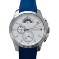 Buy Tommy Hilfiger Mens Quartz Blue Silicone Strap White Dial 46mm Watch - 1791349 in Pakistan