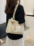 Buy Trendy Lightweight,Casual Bow Decor Straw Bag For Teen Girls Women College Students Perfect For College in Pakistan