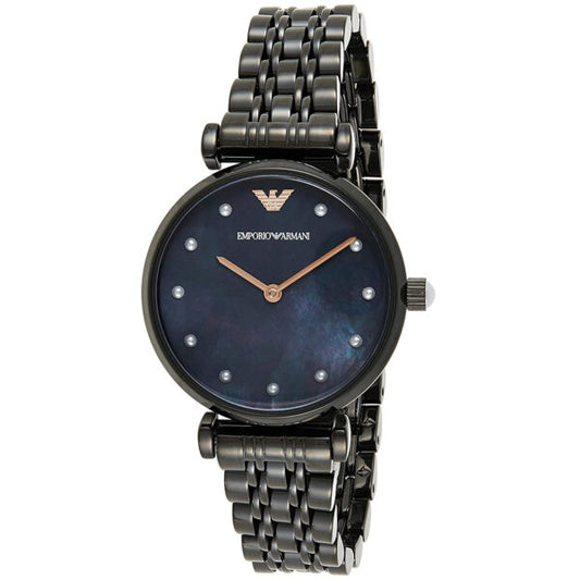 Buy Emporio Armani Women's Analog Stainless Steel Black Dial 32mm Watch AR11268 in Pakistan