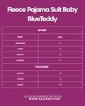 Buy Sajiero Fleece Pajama Suit Baby BlueTeddy in Pakistan