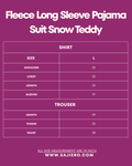 Buy Sajiero Fleece Long Sleeve Pajama Suit Snow Teddy in Pakistan