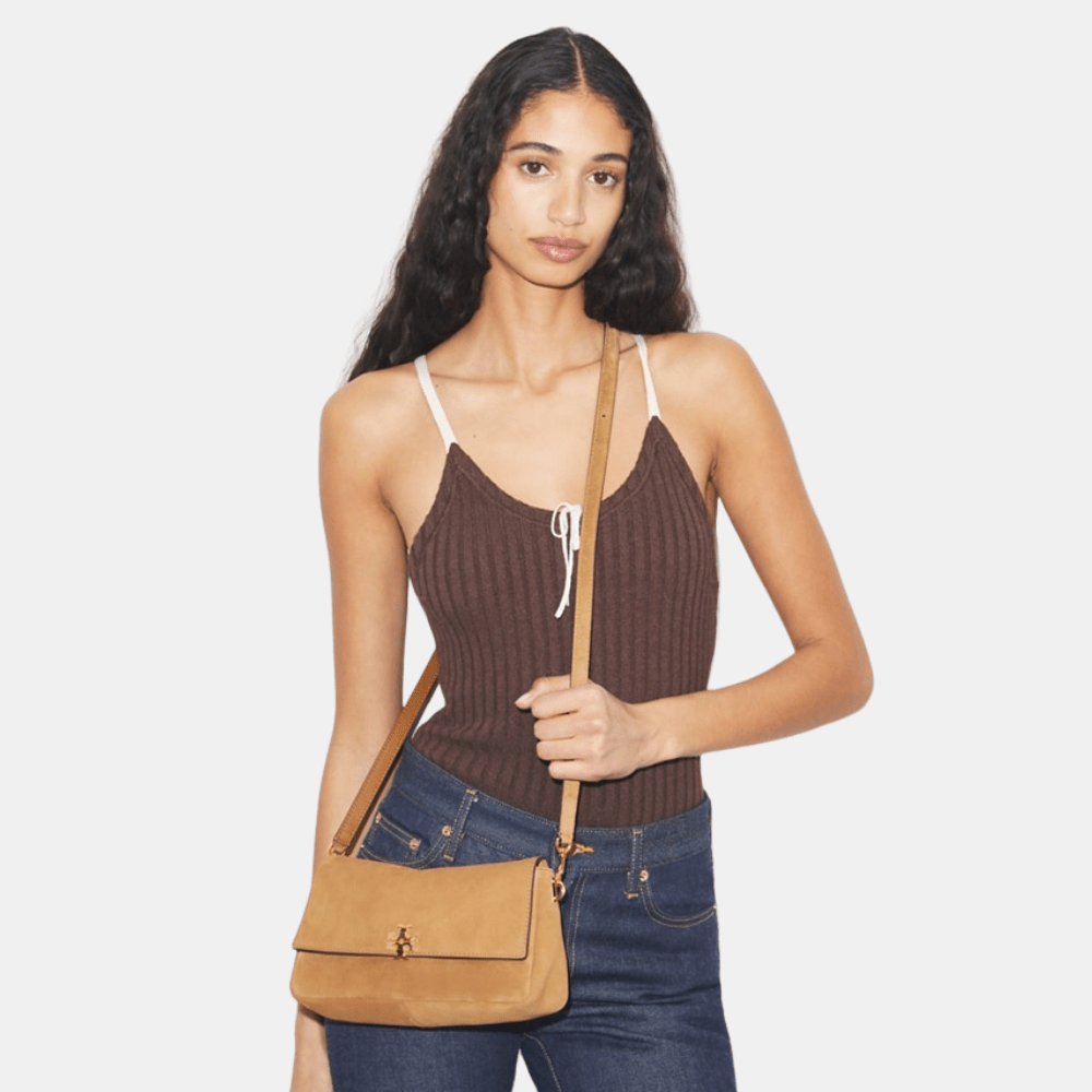 Buy Tory Burch Small Charlie Suede Shoulder Bag in Pakistan