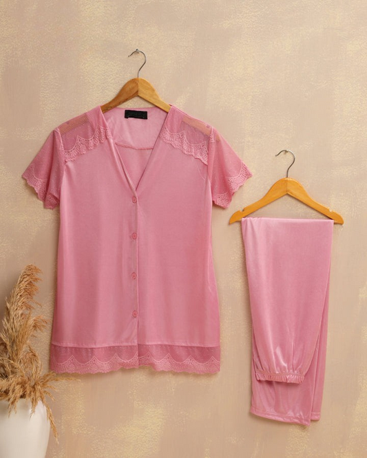 Buy Sajiero Silk Pajama Suit - Dream Nest in Pakistan