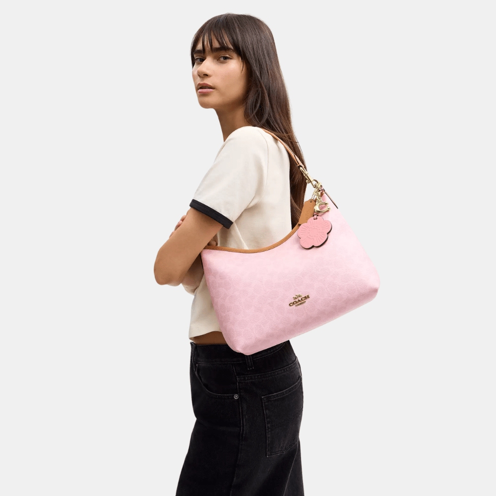 Buy Coach Laurel Shoulder Bag In Signature Canvas With Charms in Pakistan