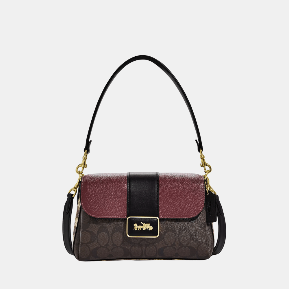 Buy Coach Grace Shoulder Bag In Signature Canvas (Brown Black Multi) in Pakistan