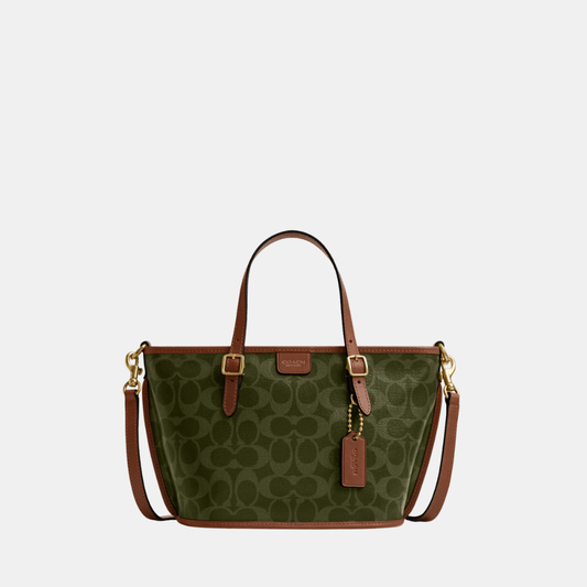 Buy Coach Taxi 21 Tote Bag In Signature Canvas (Olive Sable) in Pakistan