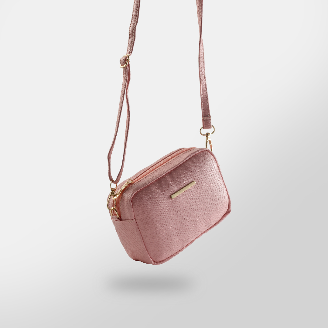 Buy Mini Snakeskin Square Bag - Pink in Pakistan