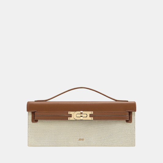 Buy JW Pei Bria Structured Top Handle Bag (Brown Canvas) in Pakistan