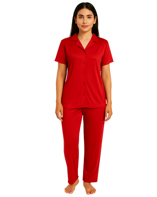 Buy Sajiero Silk Pajama Suit - Night Nest in Pakistan