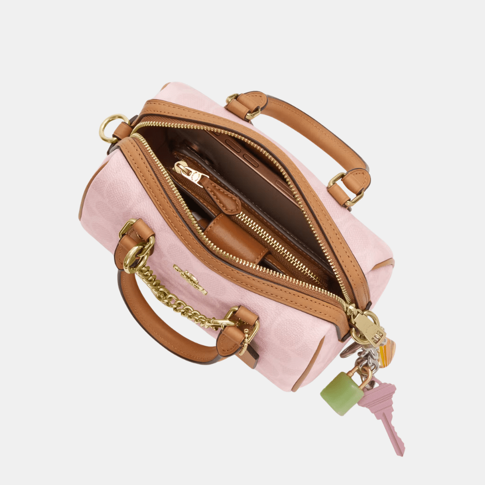 Buy Coach Mini Rowan Crossbody Bag In Signature Canvas With Charms in Pakistan