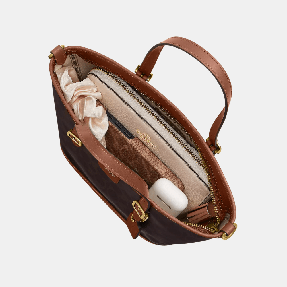 Buy Coach Taxi 21 Tote Bag In Signature Canvas (Maple Sable) in Pakistan