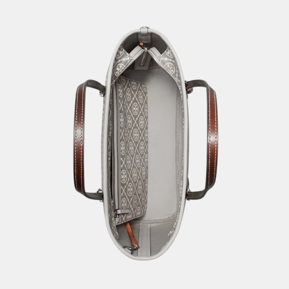 Buy Tory Burch T Monogram Small Zip Tote (Gray) in Pakistan