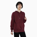 Buy Basic Loose Fit Hoodie - Burgundy in Pakistan