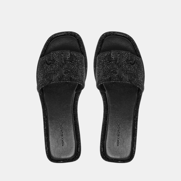 Buy Tory Burch Pavé Double T Sport Slide (Perfect Black/Jet) in Pakistan