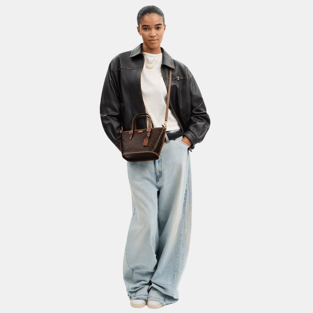 Buy Coach Taxi 21 Tote Bag In Signature Canvas (Maple Sable) in Pakistan