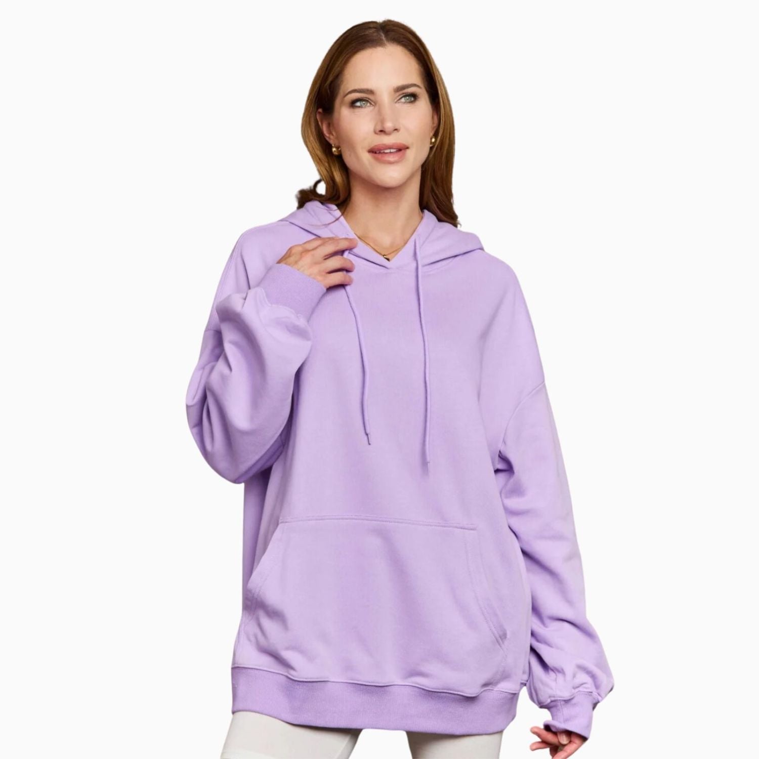 Buy Basic Loose Fit Hoodie - Lilac in Pakistan