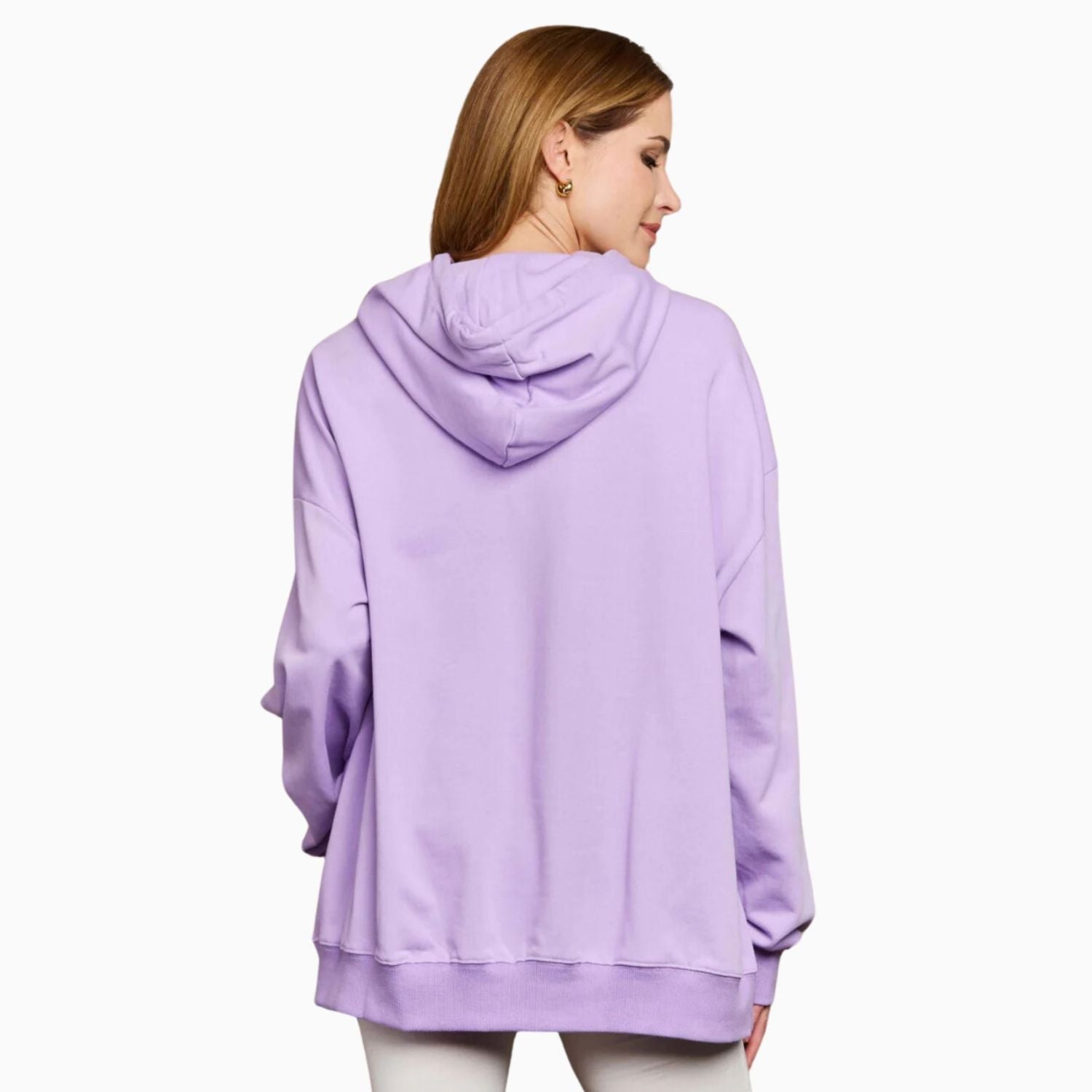 Buy Basic Loose Fit Hoodie - Lilac in Pakistan