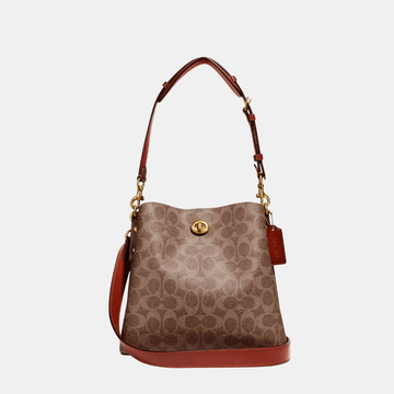 Buy Coach Willow Bucket Bag In Signature Canvas (Tan/Rust) in Pakistan