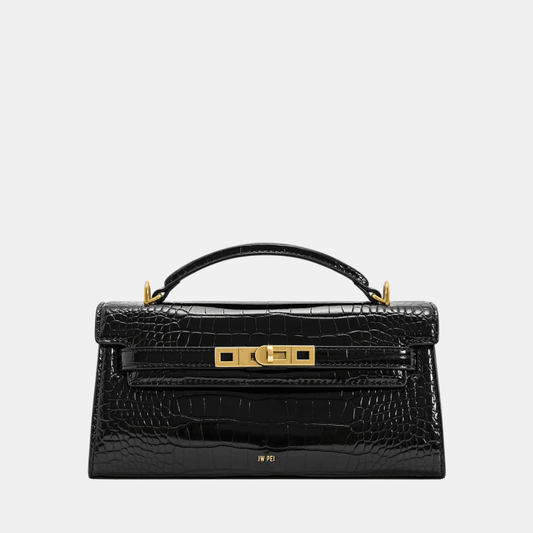 Buy JW Pei Noor Top Handle Bag (Black Croc) in Pakistan