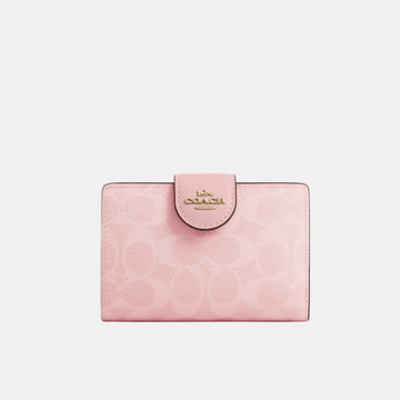 Buy Coach Mini Wallet In Signature Canvas (Powder Pink) in Pakistan