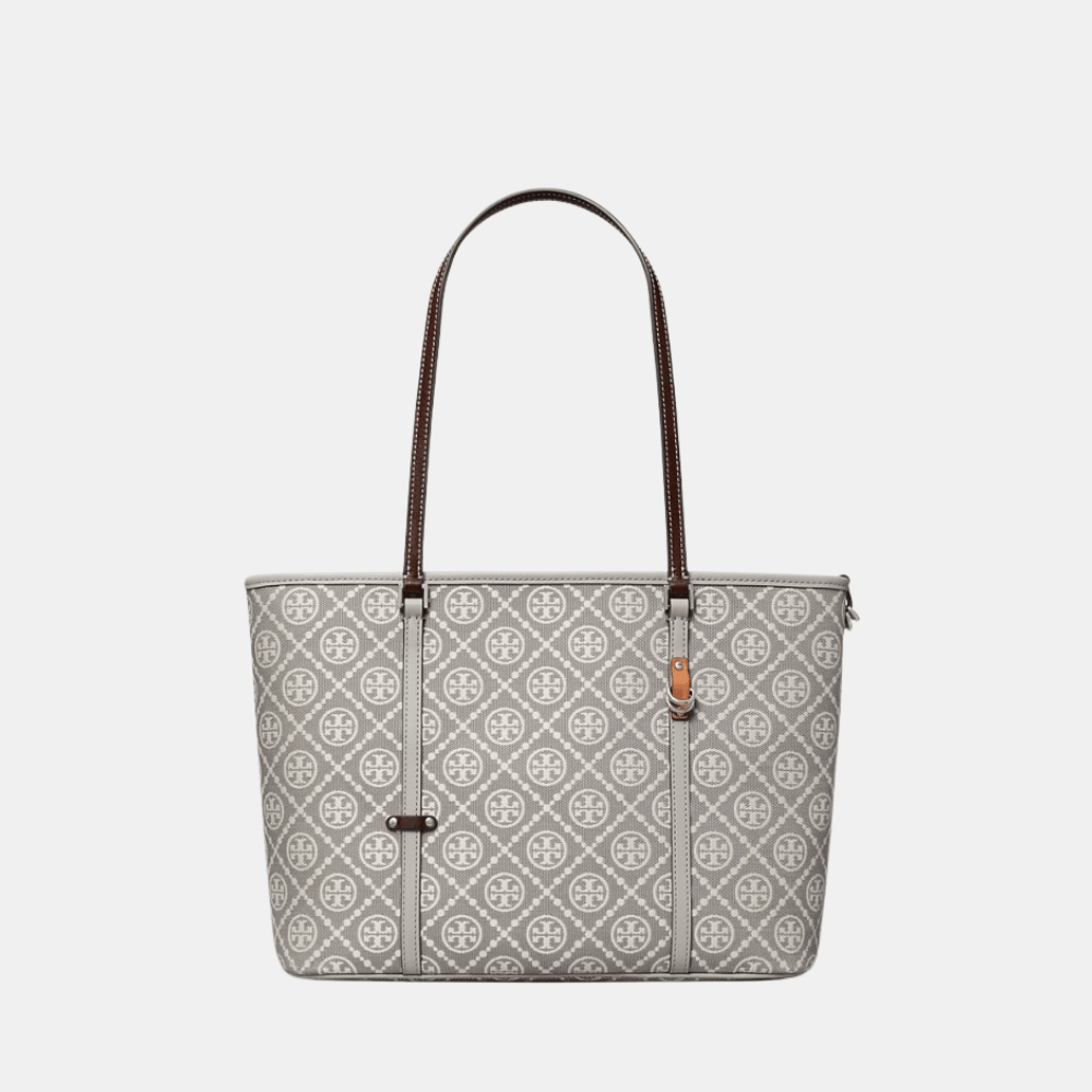 Buy Tory Burch T Monogram Small Zip Tote (Gray) in Pakistan