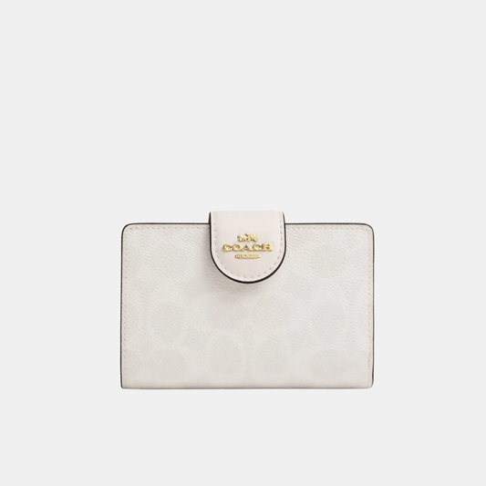 Buy Coach Mini Wallet In Signature Canvas (White/Chalk) in Pakistan