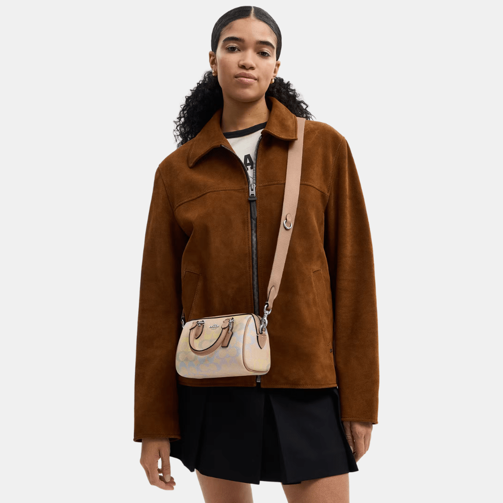 Buy Coach Mini Rowan Crossbody Bag In Rainbow Signature Canvas in Pakistan