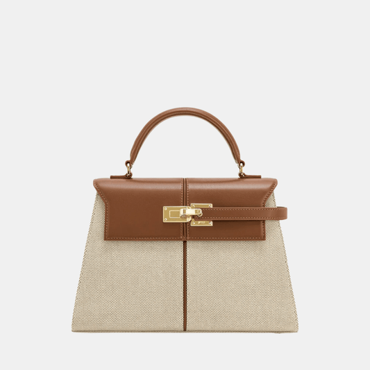Buy JW Pei Elise Large Top Handle Bag (Brown Canvas) in Pakistan