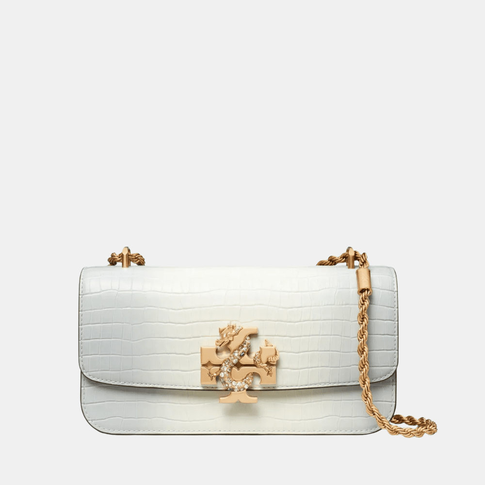 Buy Tory Burch Eleanor Embossed Rectangular Bag (White) in Pakistan