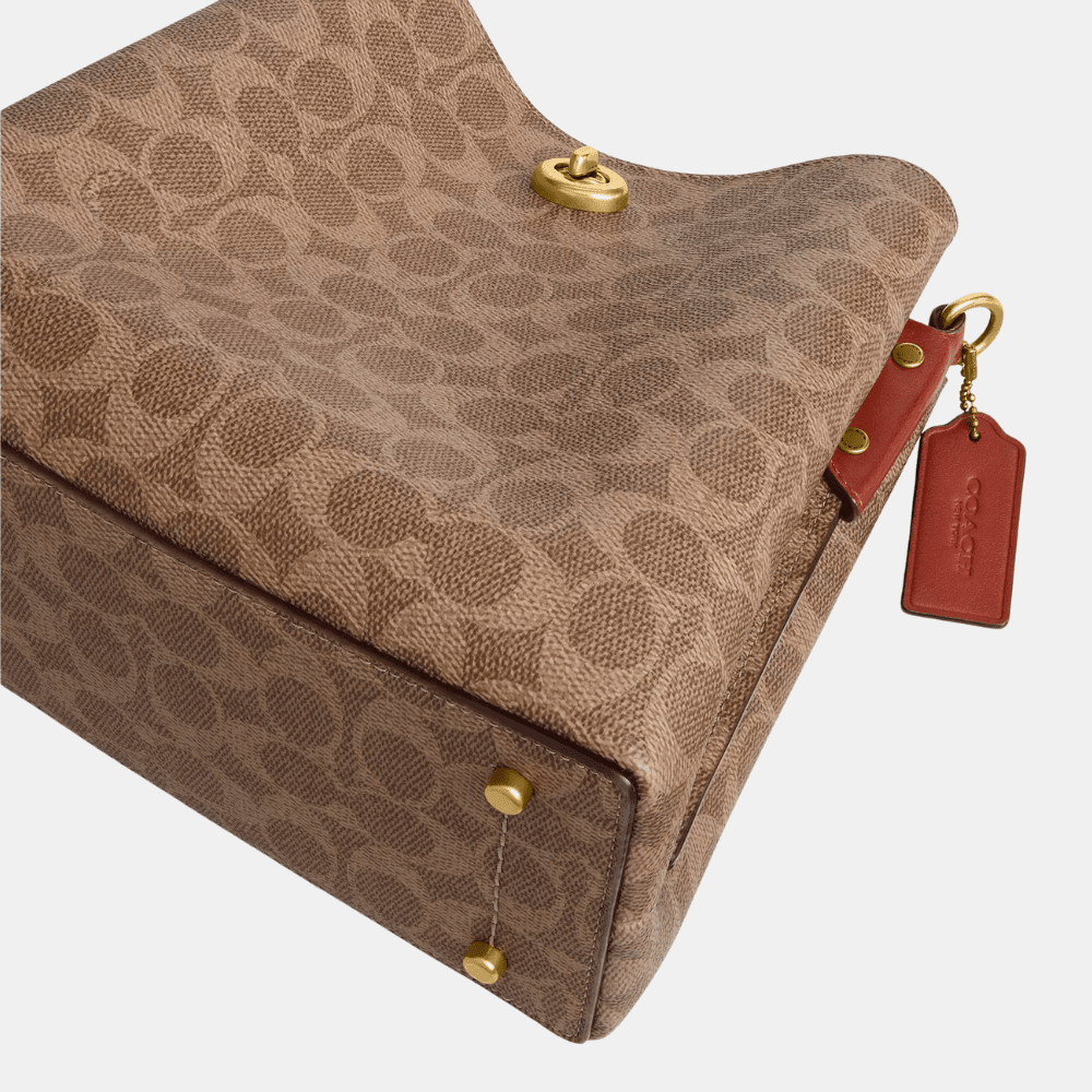 Buy Coach Willow Bucket Bag In Signature Canvas (Tan/Rust) in Pakistan