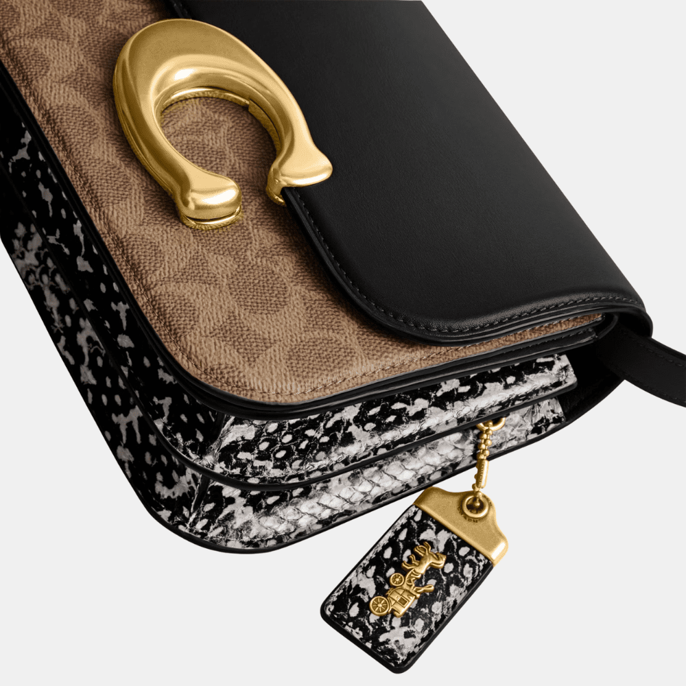 Buy Coach Idol Bag In Signature Canvas With Snakeskin Detail in Pakistan