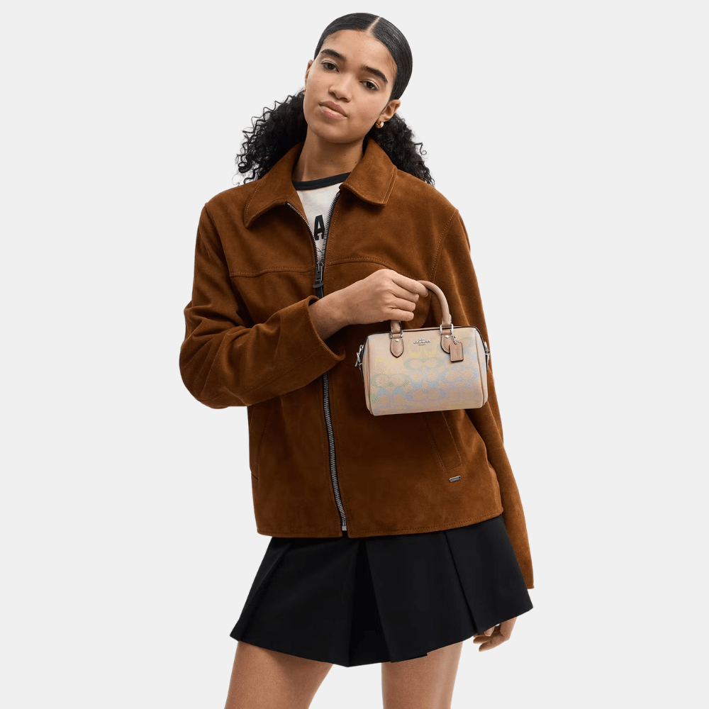 Buy Coach Mini Rowan Crossbody Bag In Rainbow Signature Canvas in Pakistan