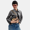 Buy Coach Idol Bag In Signature Canvas With Snakeskin Detail in Pakistan