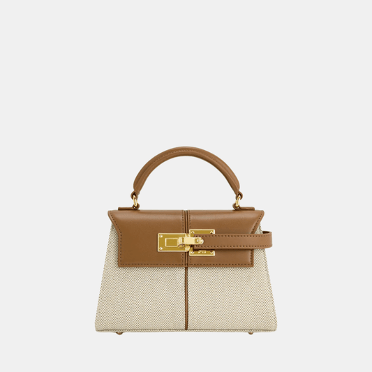 Buy JW Pei Elise Top Handle Bag (Brown Canvas) in Pakistan