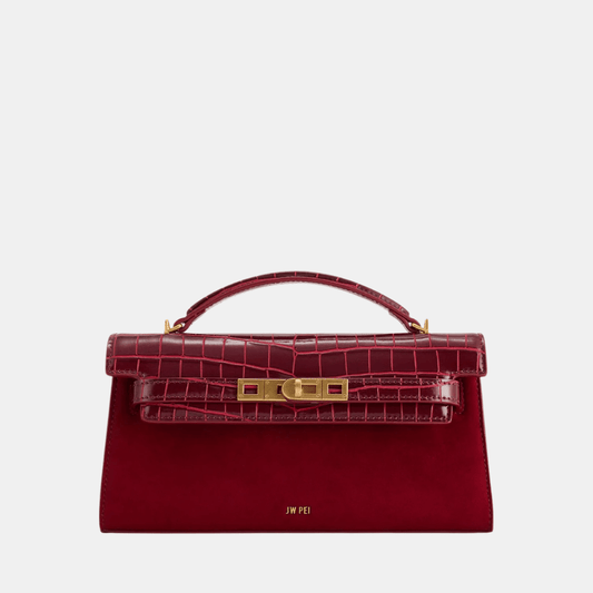 Buy JW Pei Noor Faux Suede Top Handle Bag (Red) in Pakistan