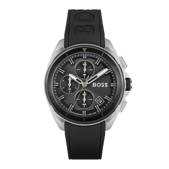 Buy Hugo Boss Chrono Volane Dial Black Silicone Watch for Men - 1513953 in Pakistan