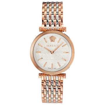 Buy Versace Women Quartz Swiss Made Two-tone Stainless Steel Silver Dial 36mm Watch VELS00719 in Pakistan