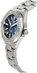 Buy Tag Heuer Aquaracer 35mm Blue Diamonds Dial Silver Steel Strap Watch for Women - WAY131N.BA0748 in Pakistan