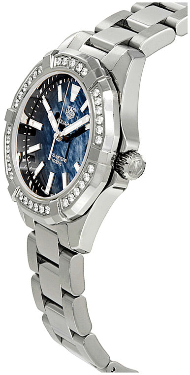 Buy Tag Heuer Aquaracer 35mm Blue Diamonds Dial Silver Steel Strap Watch for Women - WAY131N.BA0748 in Pakistan