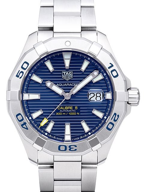 Buy Tag Heuer Aquaracer Blue Dial Silver Steel Strap Watch for Men - WAY2012.BA0927 in Pakistan