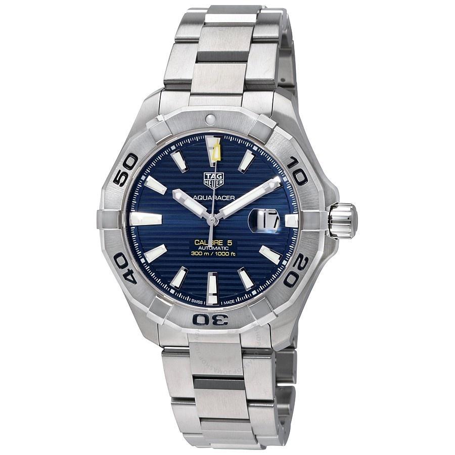 Buy Tag Heuer Aquaracer Blue Dial Silver Steel Strap Watch for Men - WAY2012.BA0927 in Pakistan