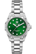 Buy Tag Heuer Aquaracer Green Dial with Diamonds Silver Steel Strap Watch for Women - WBD1316.BA0740 in Pakistan