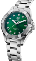 Buy Tag Heuer Aquaracer Green Dial with Diamonds Silver Steel Strap Watch for Women - WBD1316.BA0740 in Pakistan